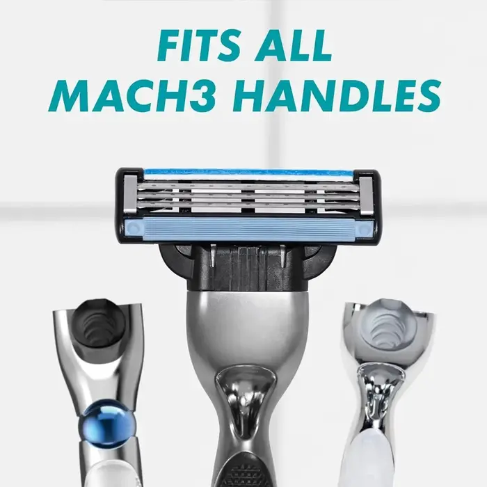 Recharges de lames de rasoir Gillette Mach3 pour hommes, 4/8 recharges de lames de rasoir avec bande
