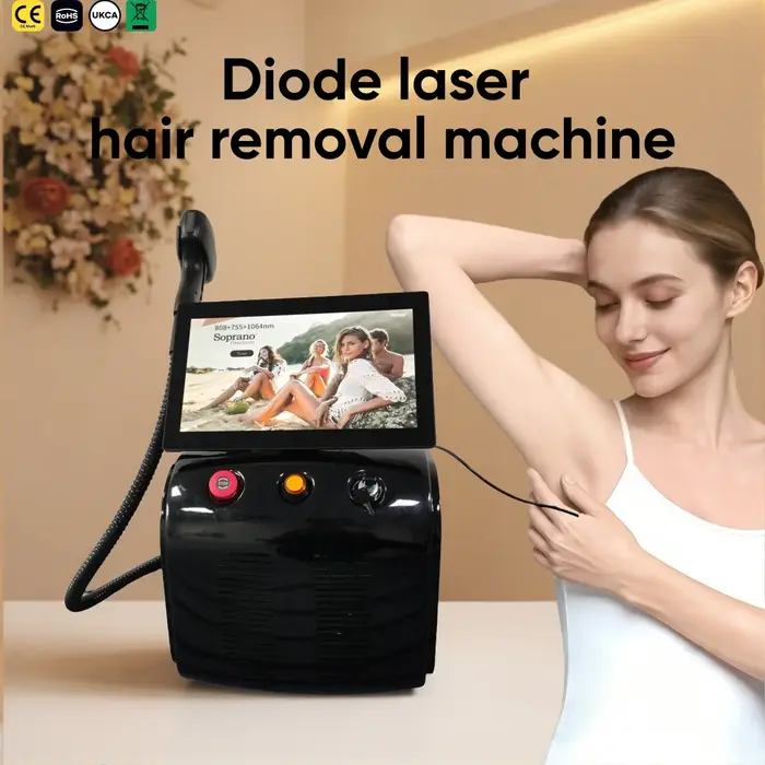 Appareil d'épilation au laser à diode - GentleMax ™ Appareil domestique amélioré pour la réduction permanente de la douleur par cryothérapie, sans douleur