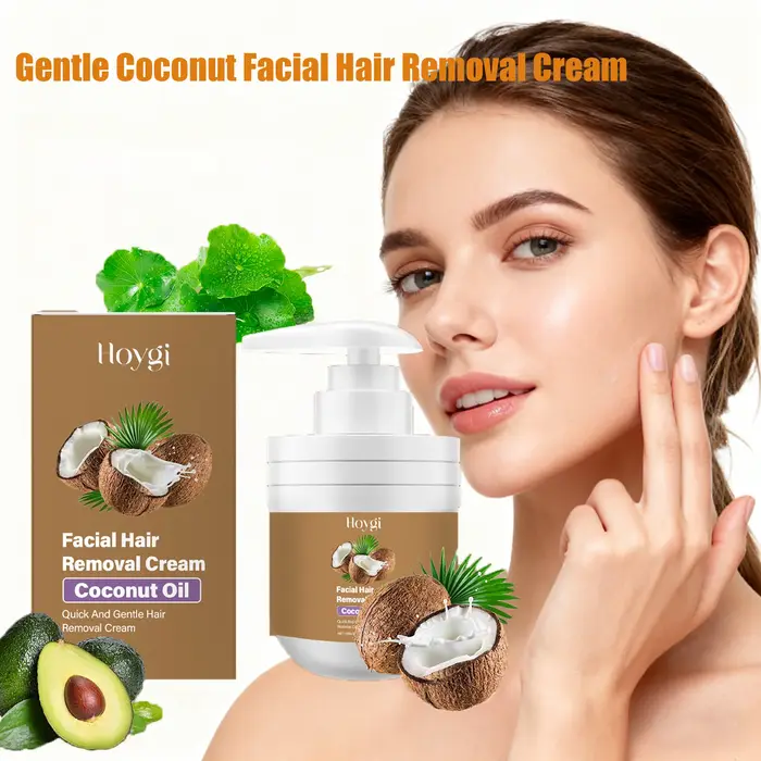 Crème d'épilation du visage à la noix de coco