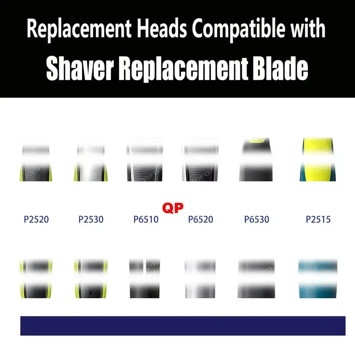 Lame de rechange 360 pour rasoir électrique compatible OneBlade QP/2520 QP/2630 QP/2515 QP/6510 QP/6520 QP/6531 QP/2724