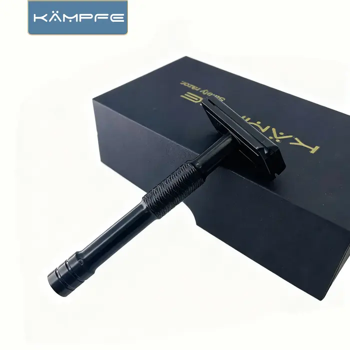 Kampfe – rasoir Vintage à Double tranchant pour hommes, en aluminium antidérapant, pour toilettage h