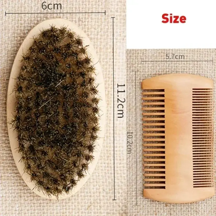 Brosse de rasage professionnelle en bois pour hommes