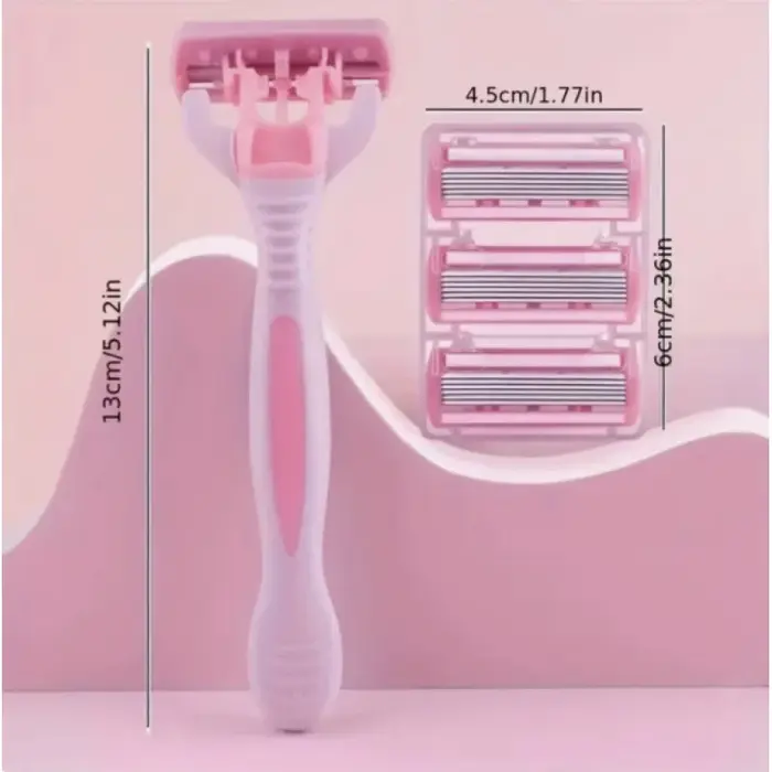 1 manche + 7 lames / Rasoir de sécurité manuel pour hommes et femmes