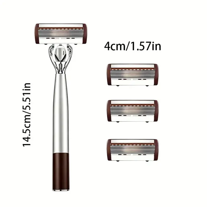 Ensemble de rasoirs manuels classiques : soin du visage quotidien pour hommes