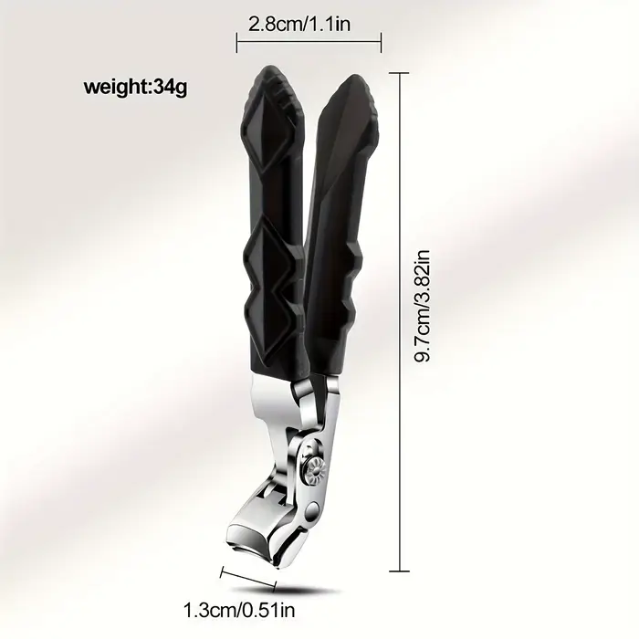 Coupe-ongles professionnel en acier inoxydable pour personnes âgées, mâchoire large, tête coudée, la