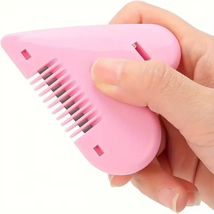 Nouvelle tondeuse à poils pubiens rose portable pour femmes - Outil de façonnage discret et privé avec lame à peigne