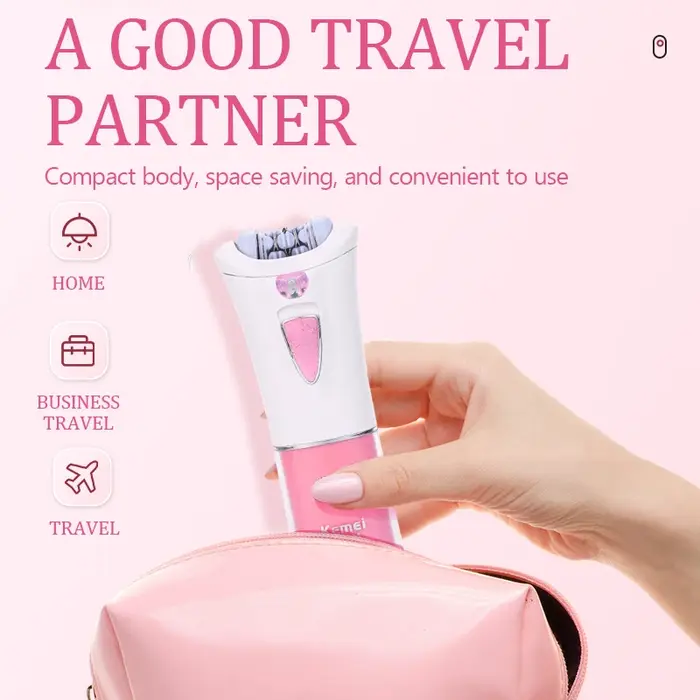 Kemei KM-1999 épilatoire électrique femme épilateur femmes batterie sèche épilation pour le corps du visage aisselles