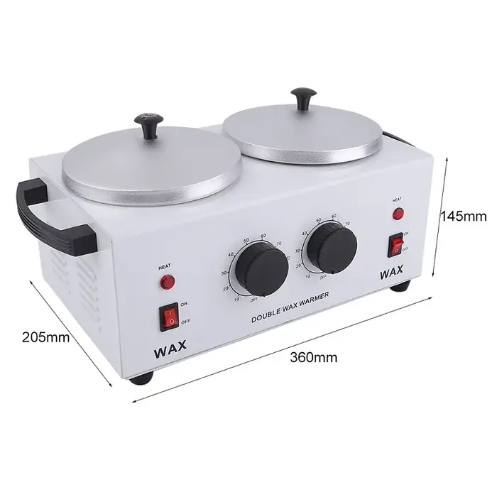 Chauffe-cire double pour paraffine, machine à cire dépilatoire pour SPA, épilateur pour mains et pieds, outil d'épilation