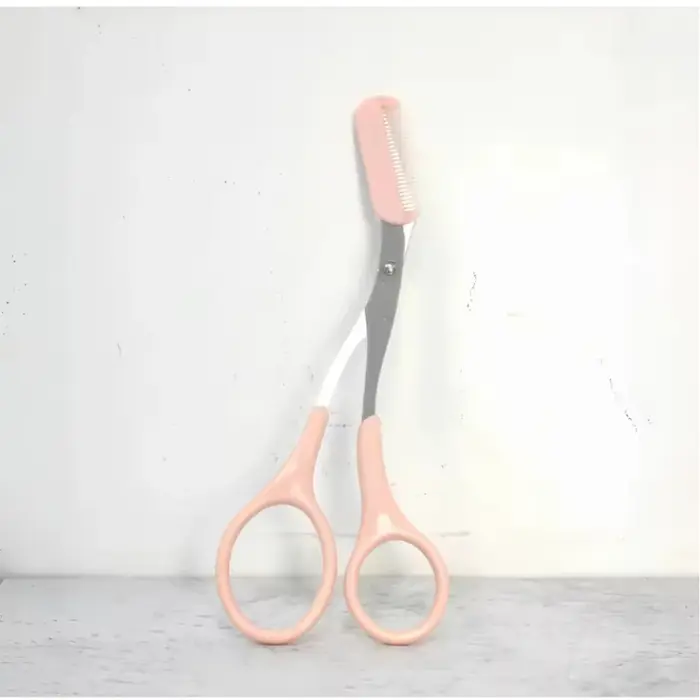 Ciseaux de coupe de sourcils, peigne intégré - en matériau en acier inoxydable, outil de toilettage 
