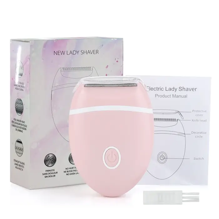 Rasoir électrique pour femmes, rasoir étanche pour cheveux humides et secs, Double tête 2 en 1, Doub