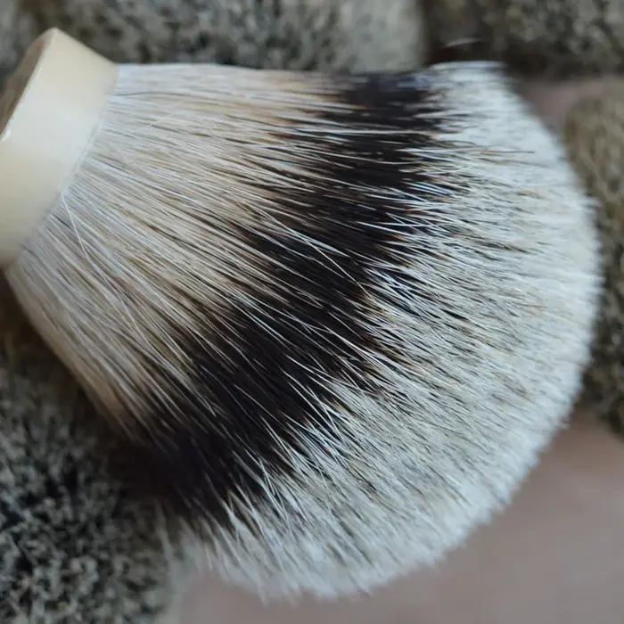 DSCOSMETIC-Tête de brosse de rasage en poils de blaireau de montagne, 26mm, pointe argentée la plus