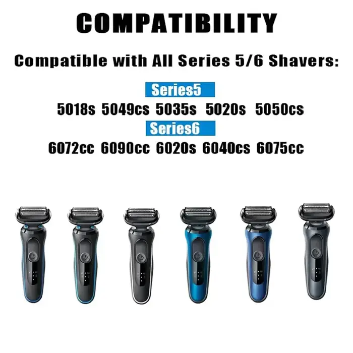 Tête de rechange série 53B 5/6 compatible avec rasoir électrique Braun 5018s