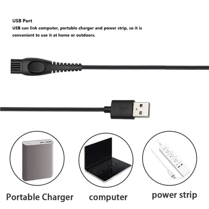 Câble de chargeur 5V, pour Philips QP2724 QP2834 QP1924 MG9520 MG7950 BT3238 X5005