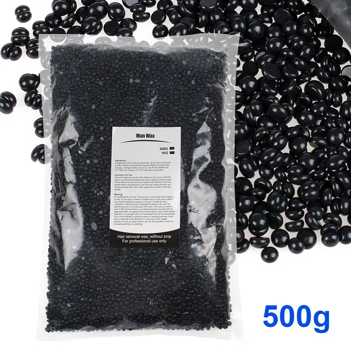 500g/200g/50g haricots de cire dure pour épilation corps perle brésilienne européenne pour chauffe-cire