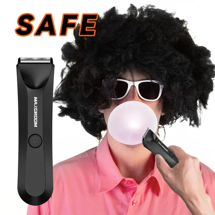 Tondeuse corporelle MAXGROOM pour hommes, tondeuse pour les parties intimes, lame en céramique rempl