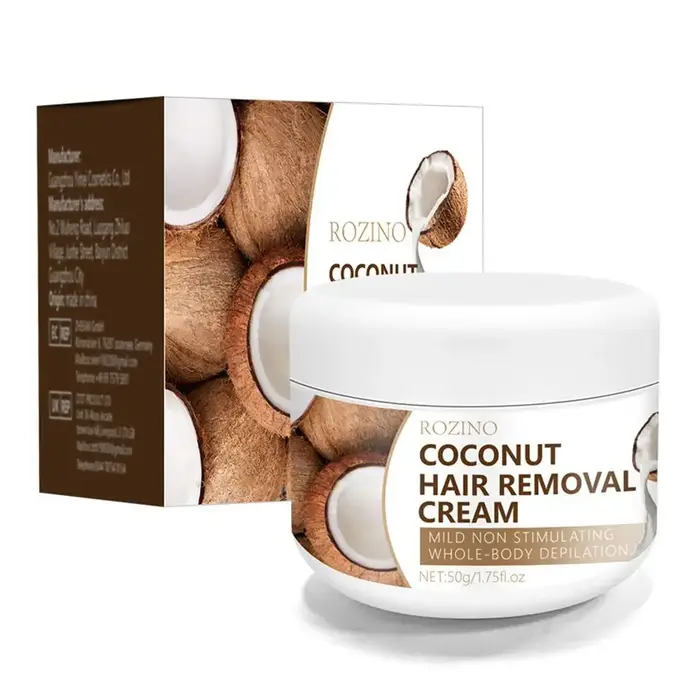 Crème dépilatoire à la noix de coco, douce, non irritante, indolore, pour les aisselles, les jambes,