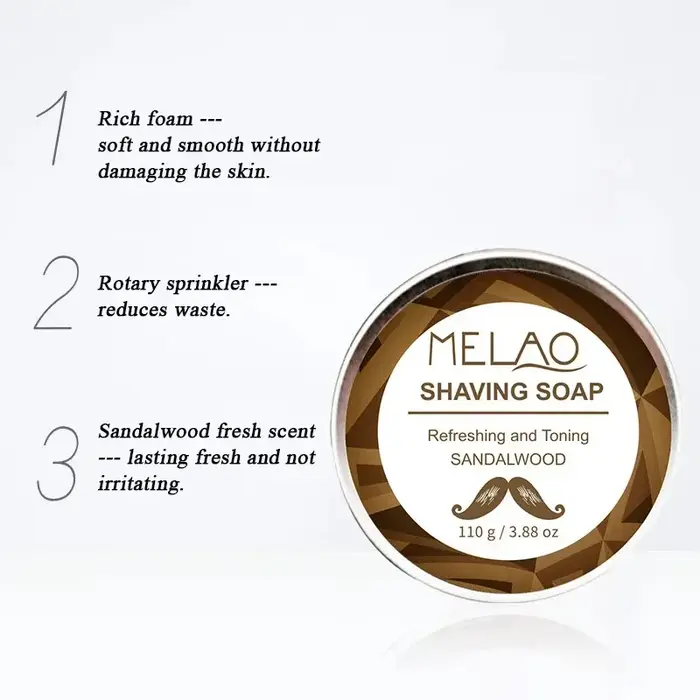 Savon à raser artisanal 2026 110g - Crème