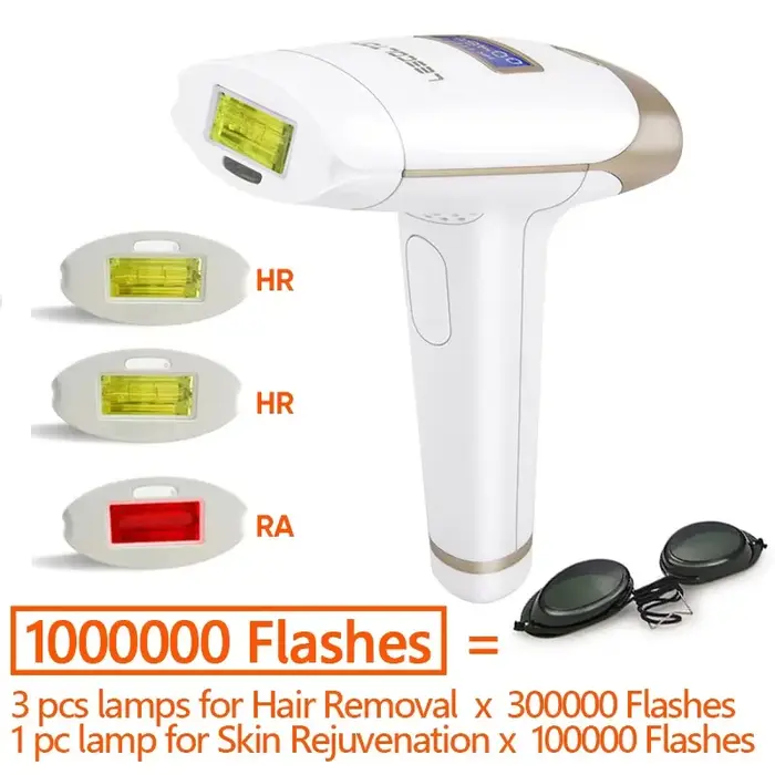 D’épilation à Laser Lescolton IPL avec Affichage LCD T009i à 700 000 Flashs – Tondeuse
