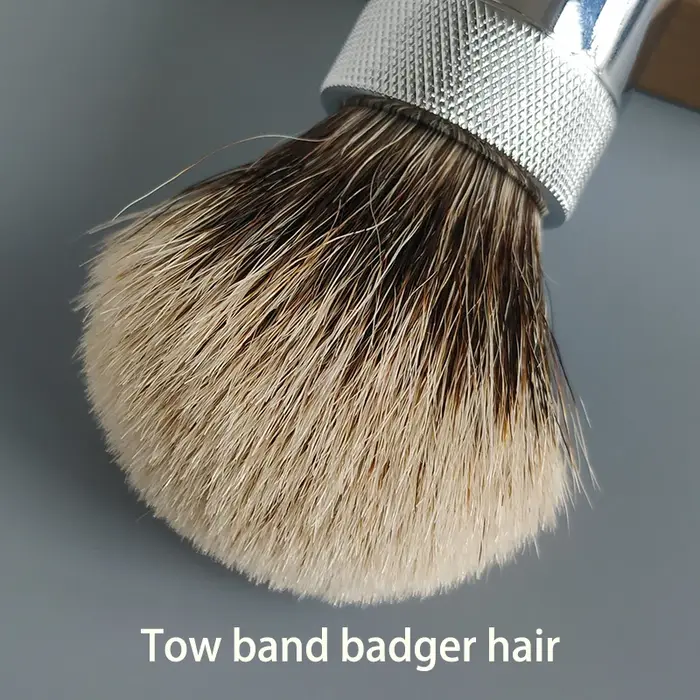 Dscosmetic – brosse de rasage réglable à deux bandes pour poils de blaireau