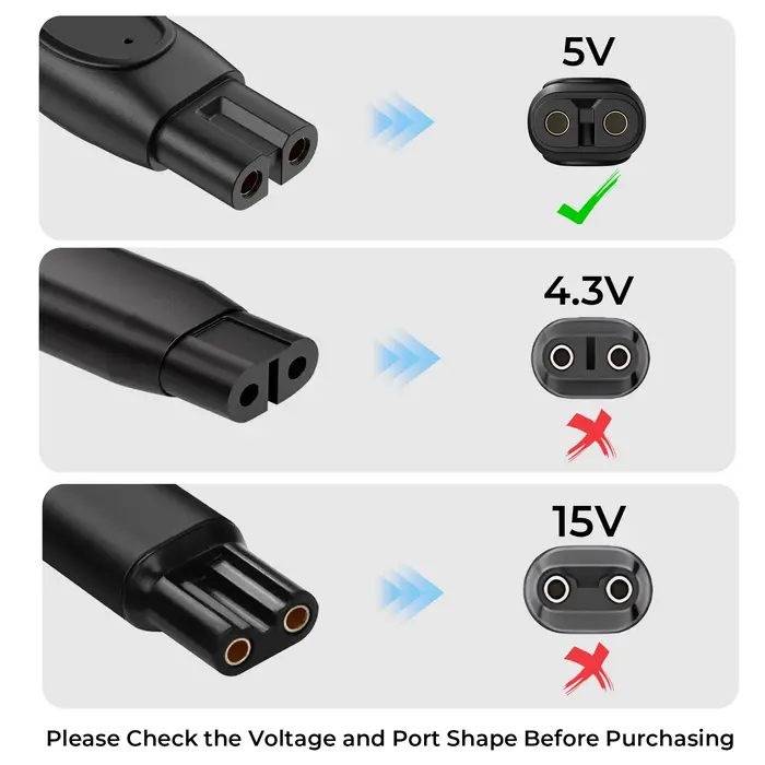 Câble de chargement pour rasoir électrique 5V