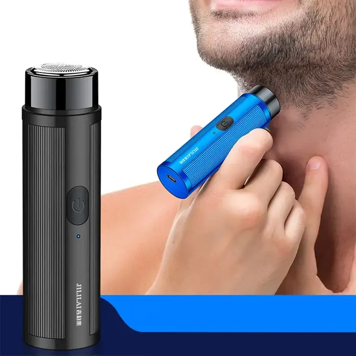 Mini rasoir électrique pour hommes tondeuse automatique couteau à barbe Portable