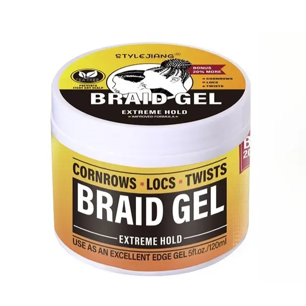 Cire capillaire hydratante, Gel de tressage longue durée pour tresses soignées, tresses définies, co