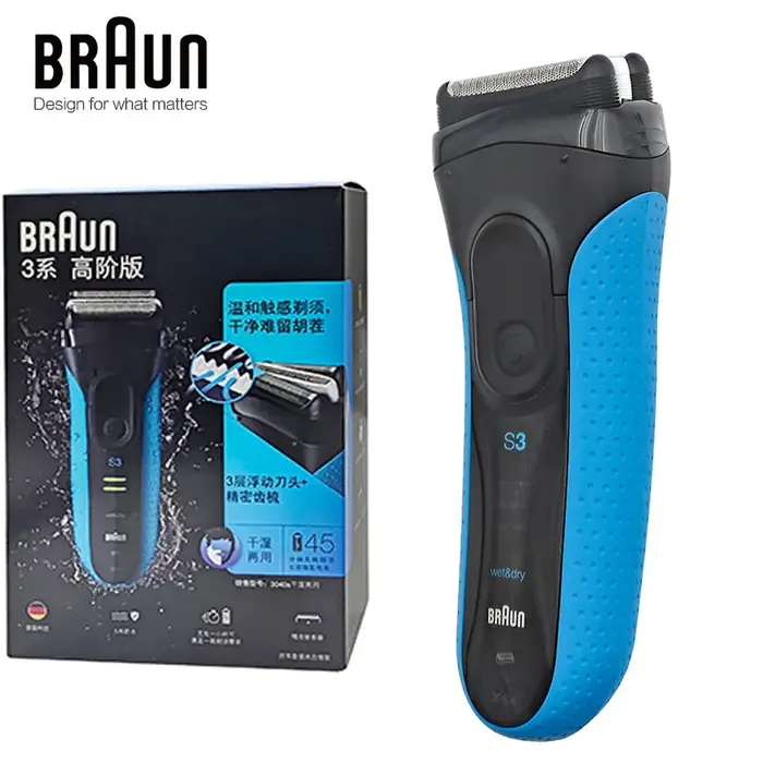 Braun série 3 Proskin rasoir électrique 3040s rasage humide et sec coupe de cheveux confort de la peau pour hommes