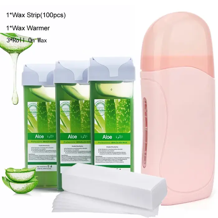 Kit de cire épilatoire-cire de bikini indolore à la rose