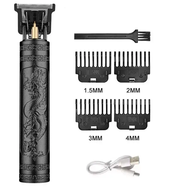 Tondeuse à cheveux électrique sans fil Vintage, rasoir Portable pour barbier, charge rapide USB, pou