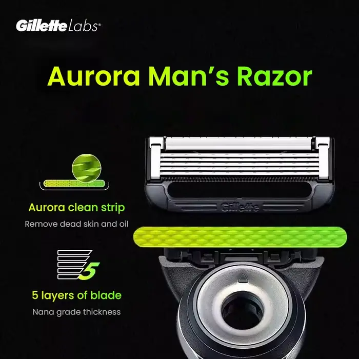 Pour Gillette Labs lame de rasoir 4/8 pièces pour Gillette Labs lames de rasoir chauffantes Gillette labs série tête de rasoir lame de rasoir 5 couches