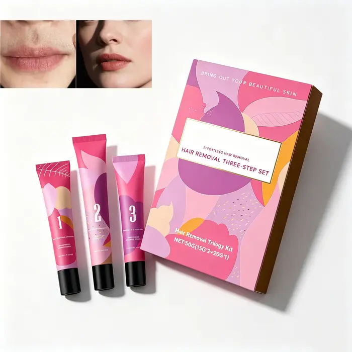 Nouveau Kit Crème Dépilatoire Visage 2026 – Épilateur Doux et Indolore pour Peaux Sensibles avec Gel Apaisant et Lotion Hydratante