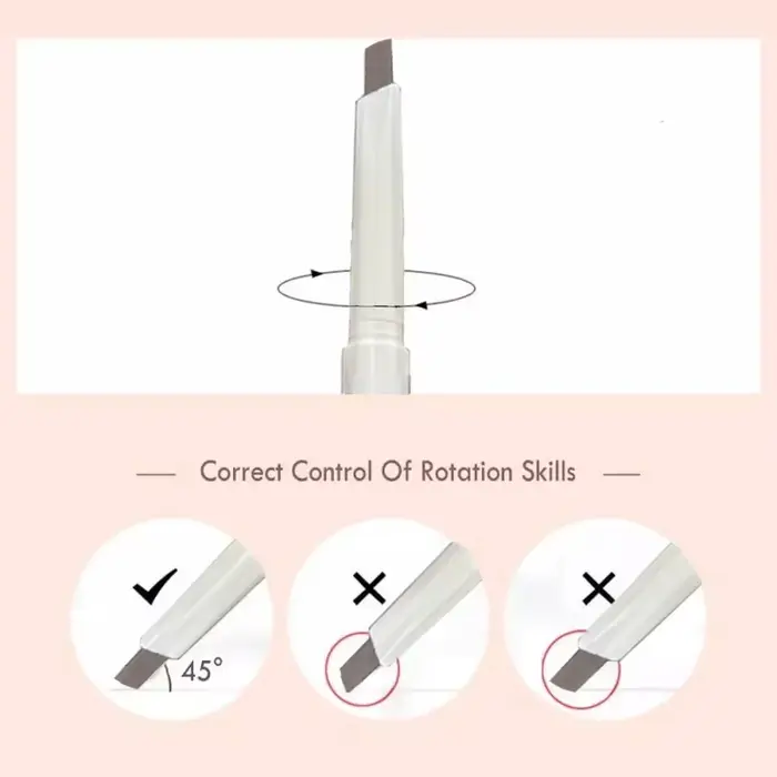 Crayon à sourcils double extrémité à tête fine – imperméable