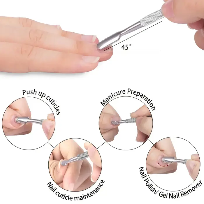 Coupe-cuticules avec poussoir à cuticules
