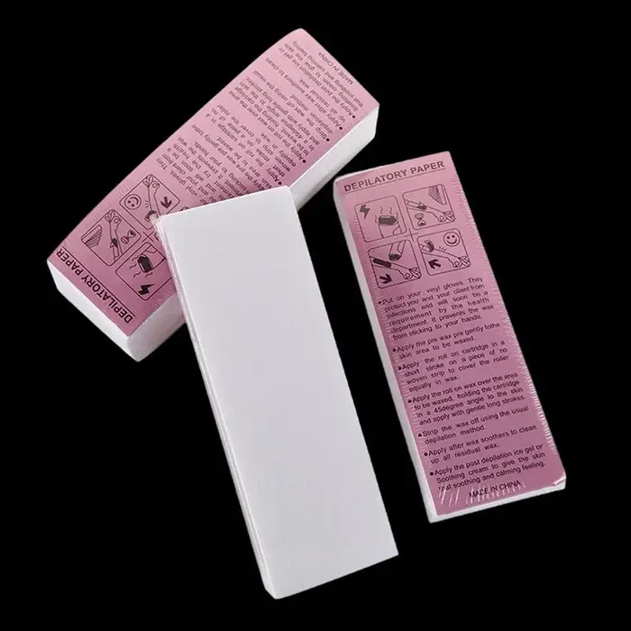 Nouvelles bandes de cire pour épilation, 200/100 pièces, bandes de cire en papier pour épilation, bandes de cire dépilatoires Lz01