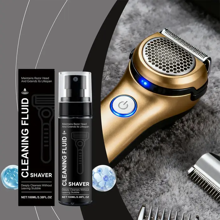 Nettoyant électrique pour rasoir 100 ml, solution détachante, spray nettoyant pour tondeuse à barbe,