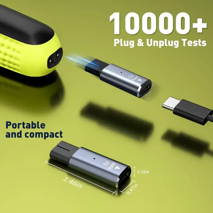 Adaptateur de chargeur de rasoir de Type C