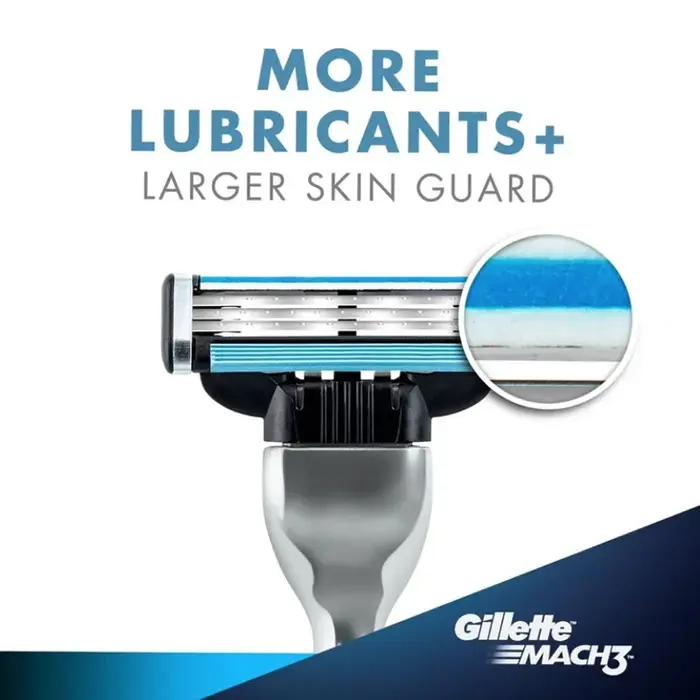 Gillette Mach3 recharges de rasoir pour hommes 4/8