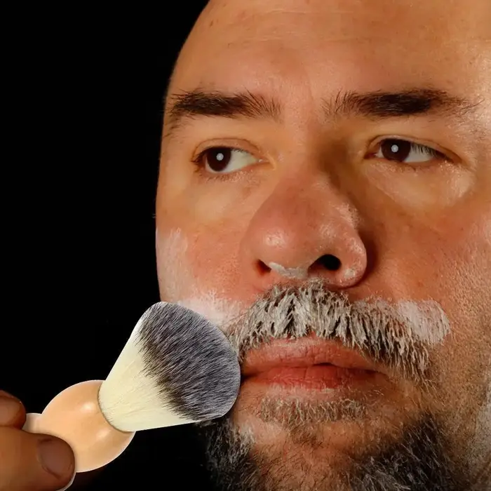 Brosse à raser pour homme à poils doux, outil professionnel pour la préparation de la mousse à raser et kit de toilettage facial pour barbier