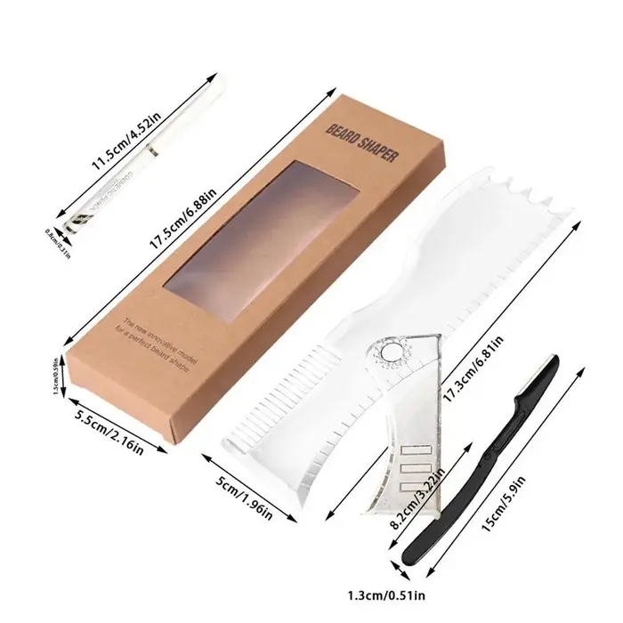 Kit de modelage de barbe – Outil complet de mise en forme et de coiffage – Shaper réglable