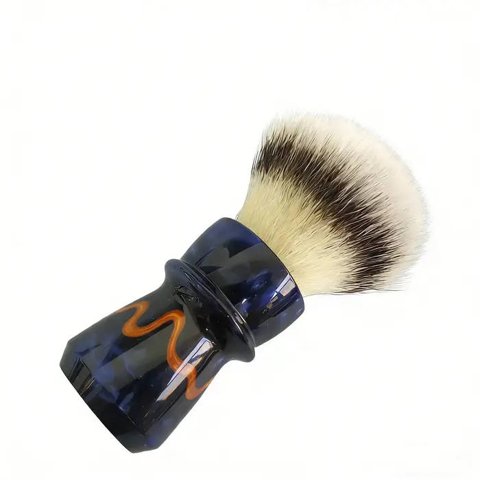 Pinceau à raser Dscosmetic EmberTwist CN6 en poils synthétiques et manche en résine pour homme