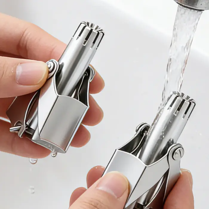 Tondeuse manuelle pour poils du nez en acier inoxydable