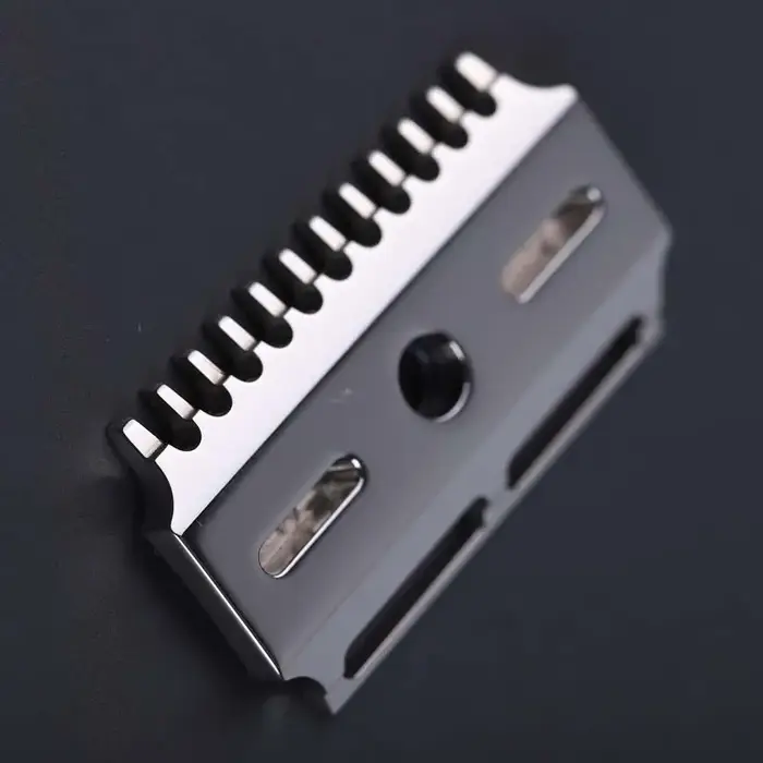 Tête de rasoir de sécurité à double peigne poli en acier inoxydable Yaqi Vostok 90DC 316 avec écart 