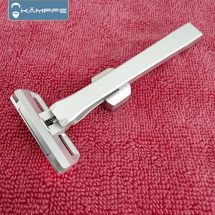 Machine à raser manuelle de sécurité KAMPFE CNC, en aluminium, à lame simple, pour hommes, avec 5 la
