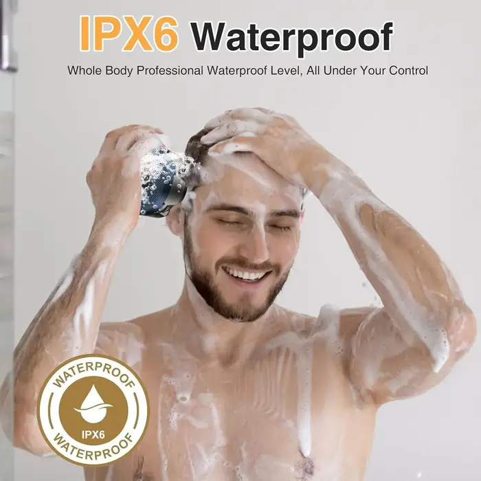 Tondeuse à cheveux électrique pour hommes chauves avec têtes flottantes magnétiques 6D