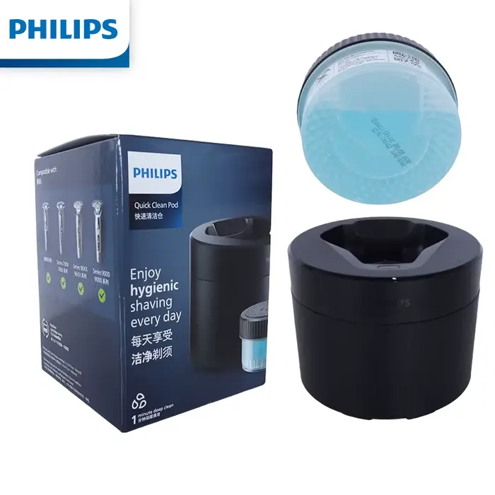 Station de nettoyage Philips Quick Clean Pod QCP10/01 + solution de nettoyage de 160 ml compatible a