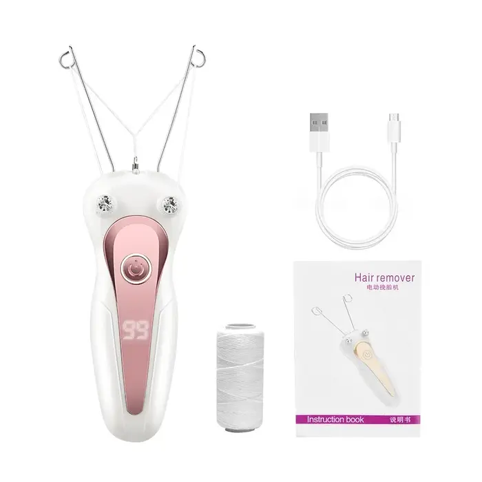 Épilateur électrique en fil de coton pour femmes, rasoir pour jambes et bras, beauté du cou, épilati