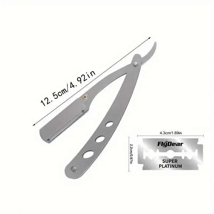 Rasoir de sécurité manuel pliable en acier inoxydable pour hommes