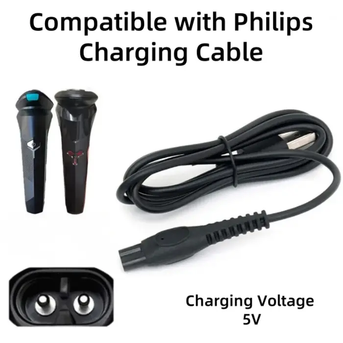Câble de Charge 5V pour Rasoir Électrique Philips Série 1000 S1112 S1115 S1118