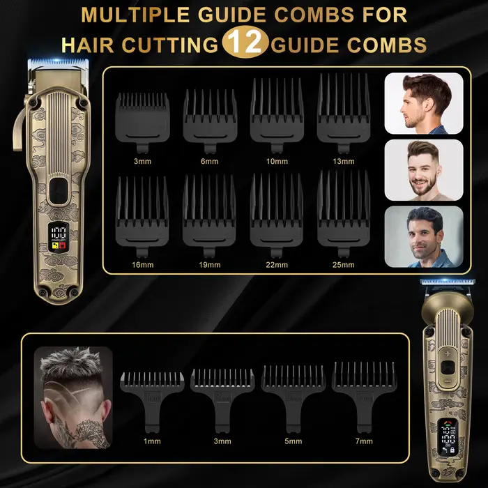 Tondeuse à cheveux électrique rétro pour barbier