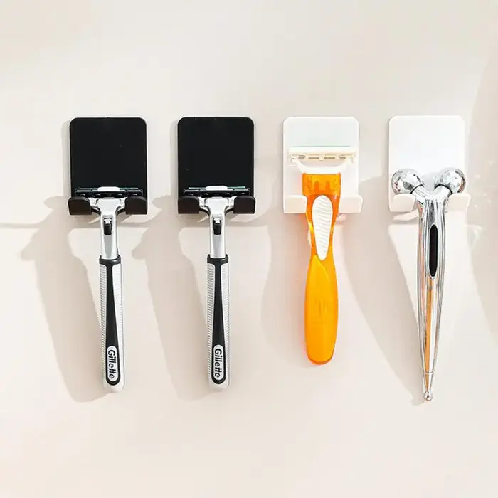 Support de rasoir adhésif mural salle de bain pour douche crochet